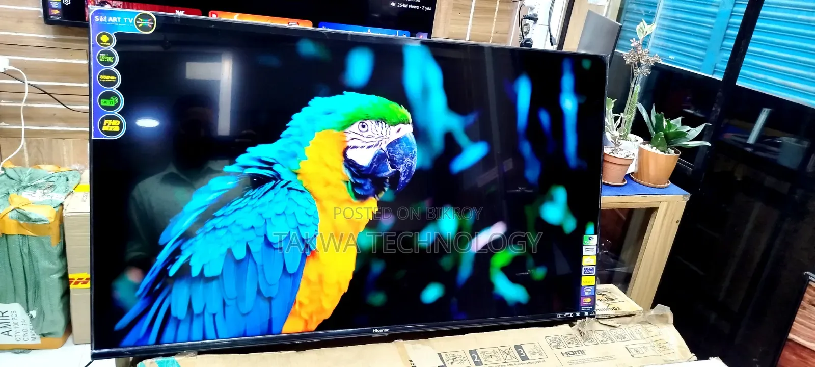Hisense 43" LED Full Box Used 1 Year No Dent No Pixel