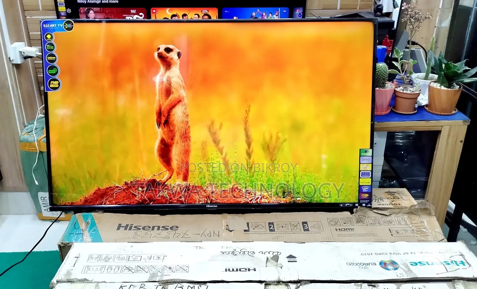 Hisense 43" LED Full Box Used 1 Year No Dent No Pixel