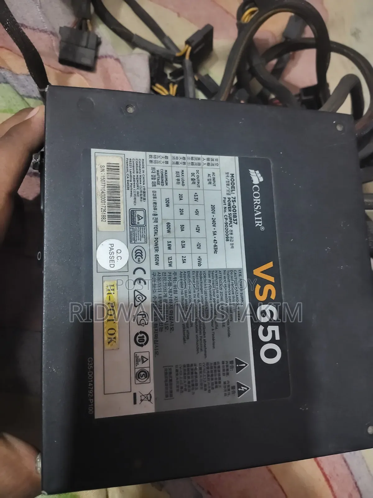 Corsair Vs650 W Power Supply