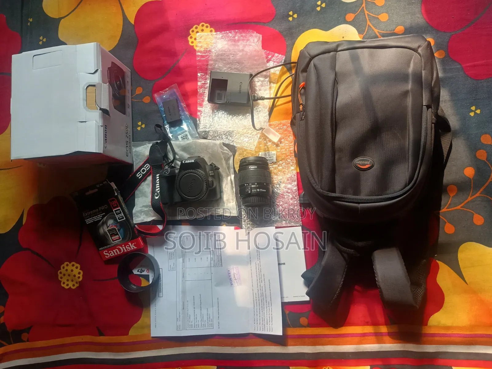 Canon Eos 250d DSLR Camera (Full Set for Sale)