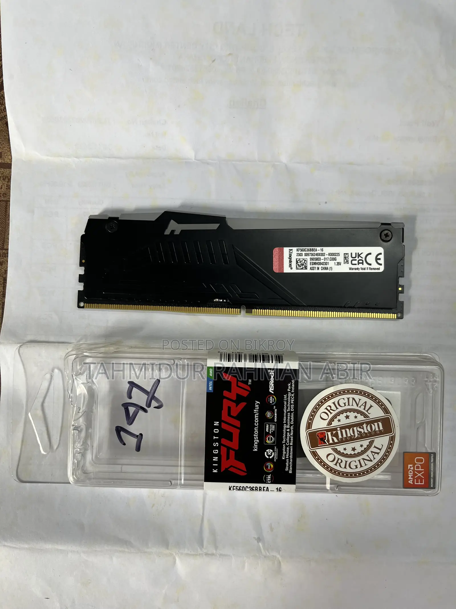 Kingston Fury Beast RGB 16gb Ddr5 6000mhz Cl36 Desktop Ram