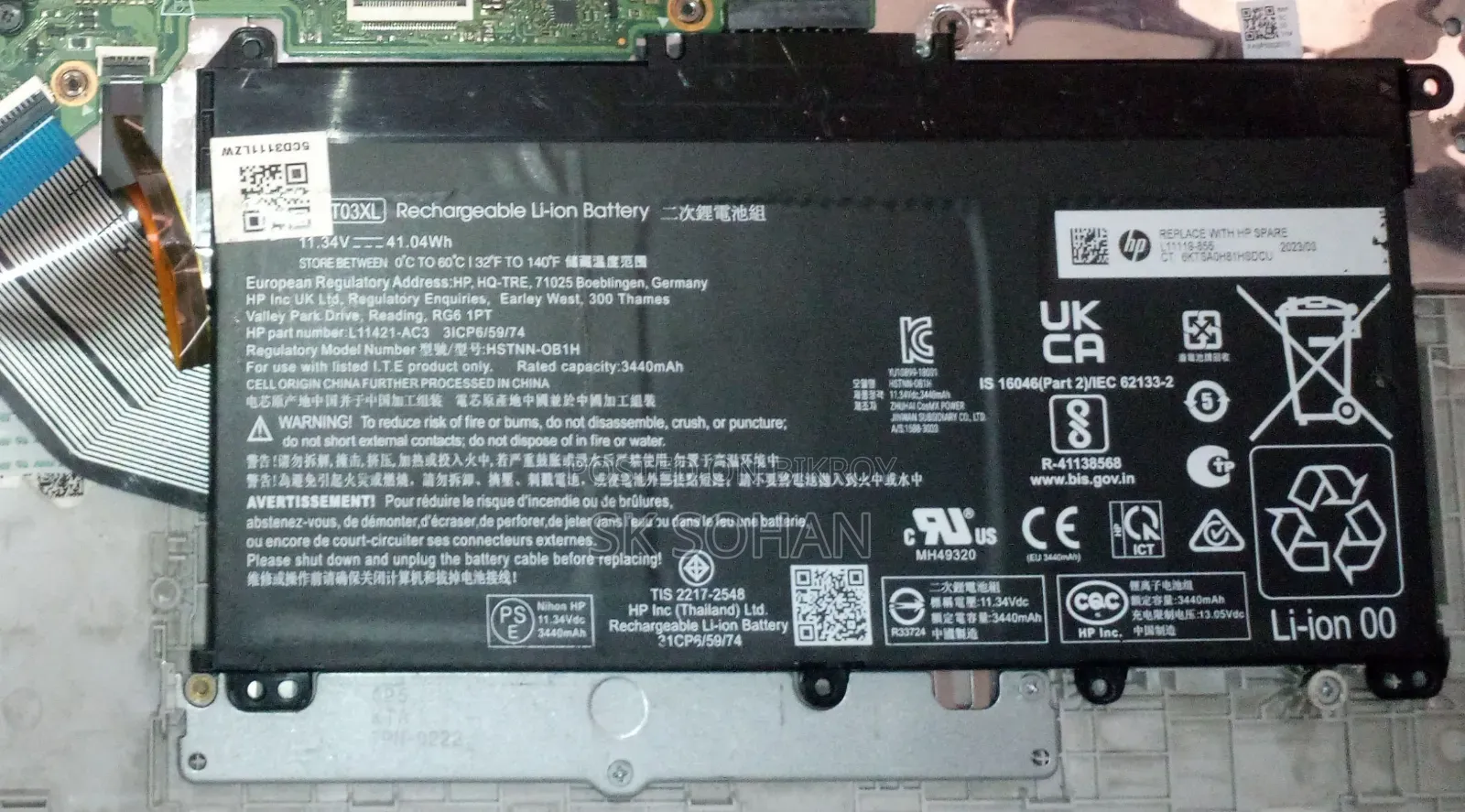 Original Hp 15s-fq5294nia Laptop Battery
