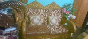 Teak Wood Sofa (One 2-seater and one 1-seater)