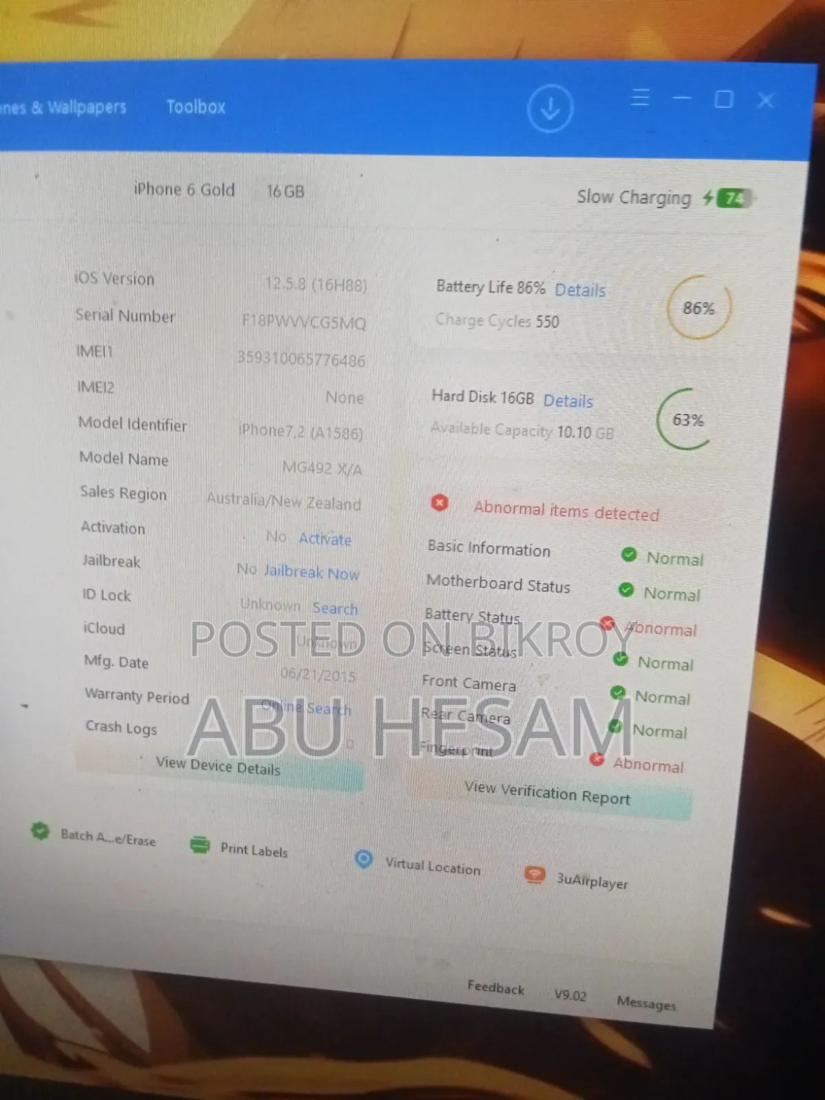 Apple iPhone 6 16 GB Rose Gold