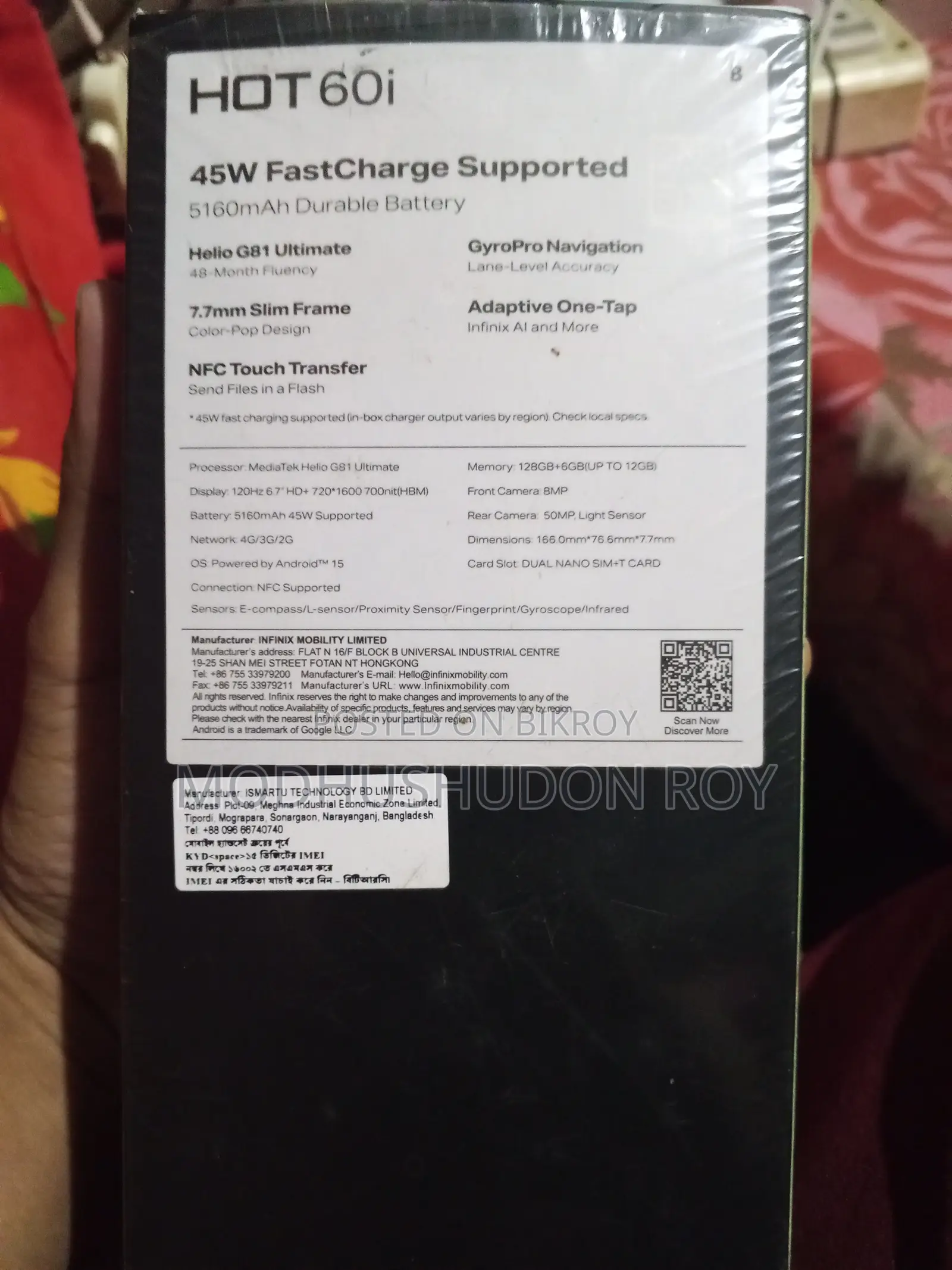 Infinix Hot 60i 128 GB Black