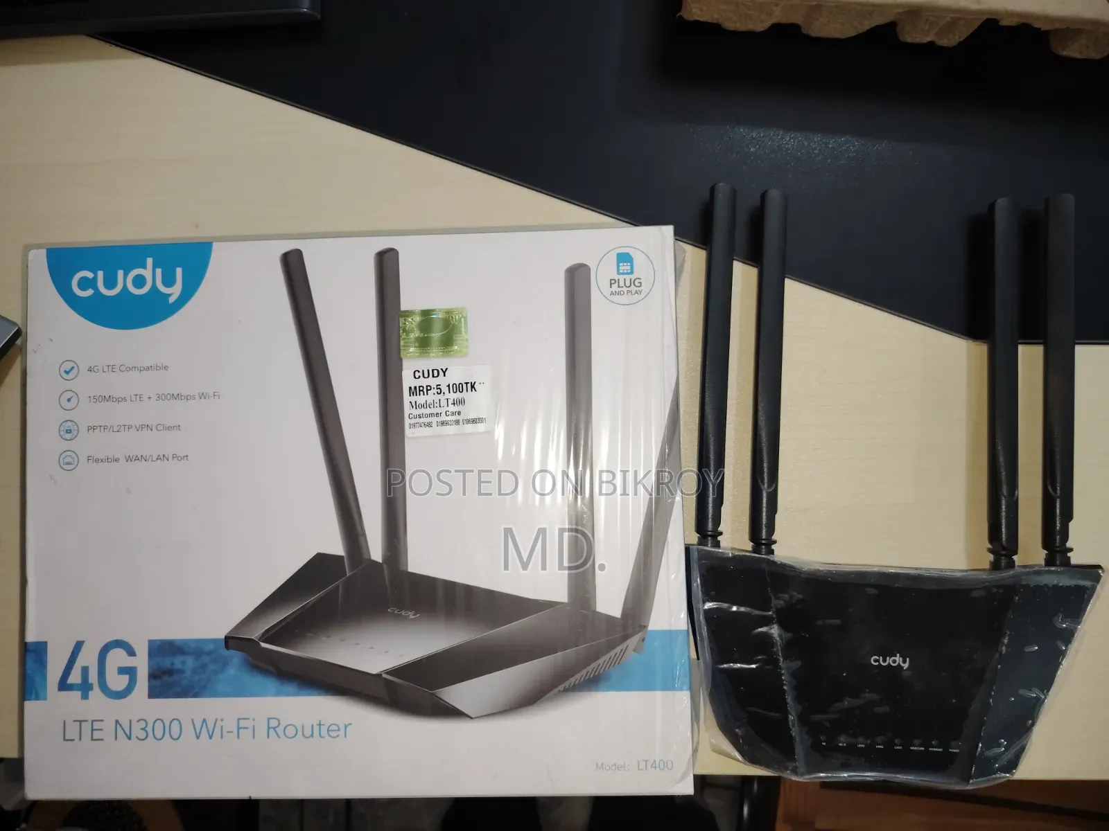 Cudy LT-400 4G LTE All Sim Supported WiFi Router
