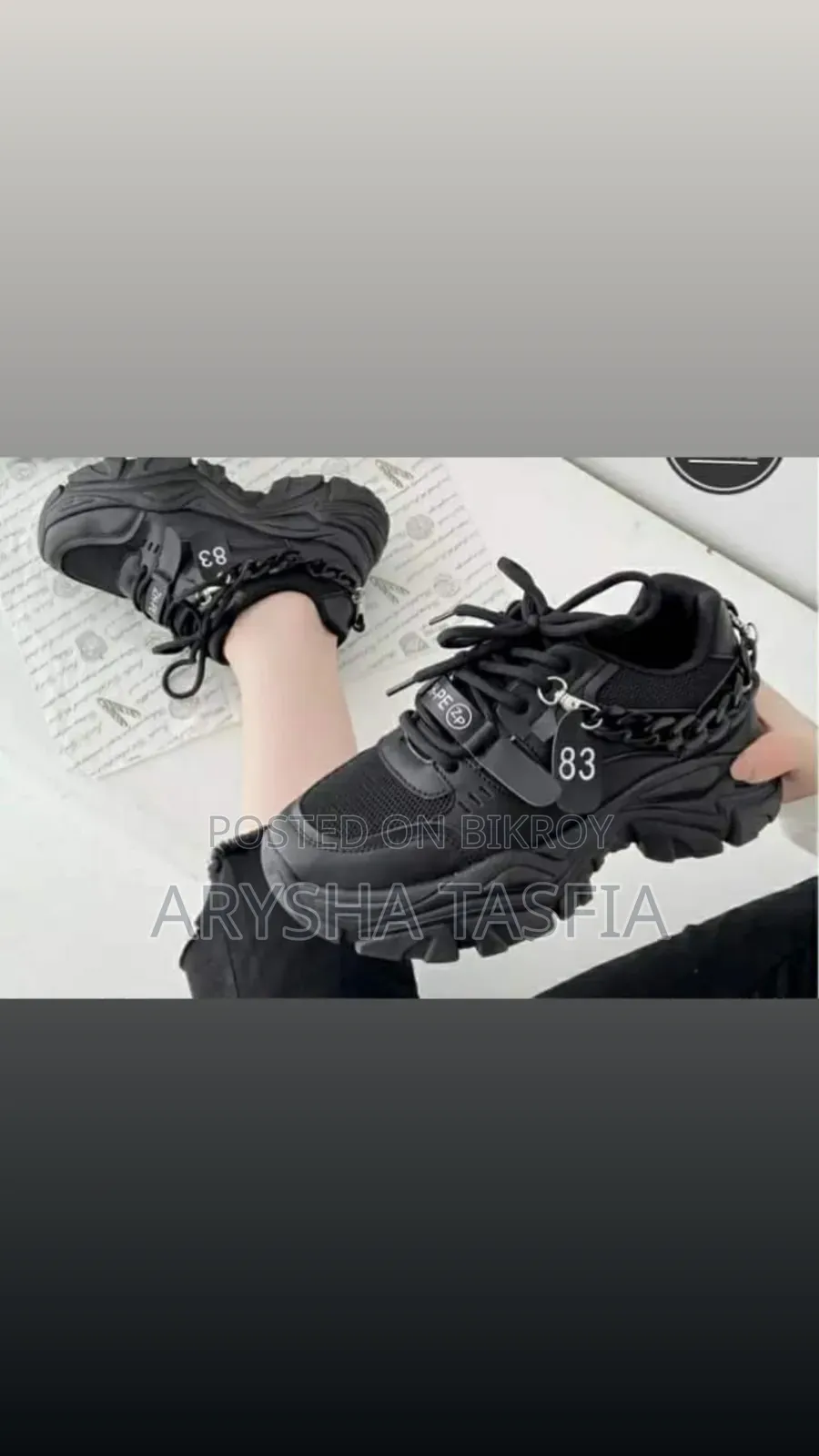 Black Kpop Shoe Size: 39