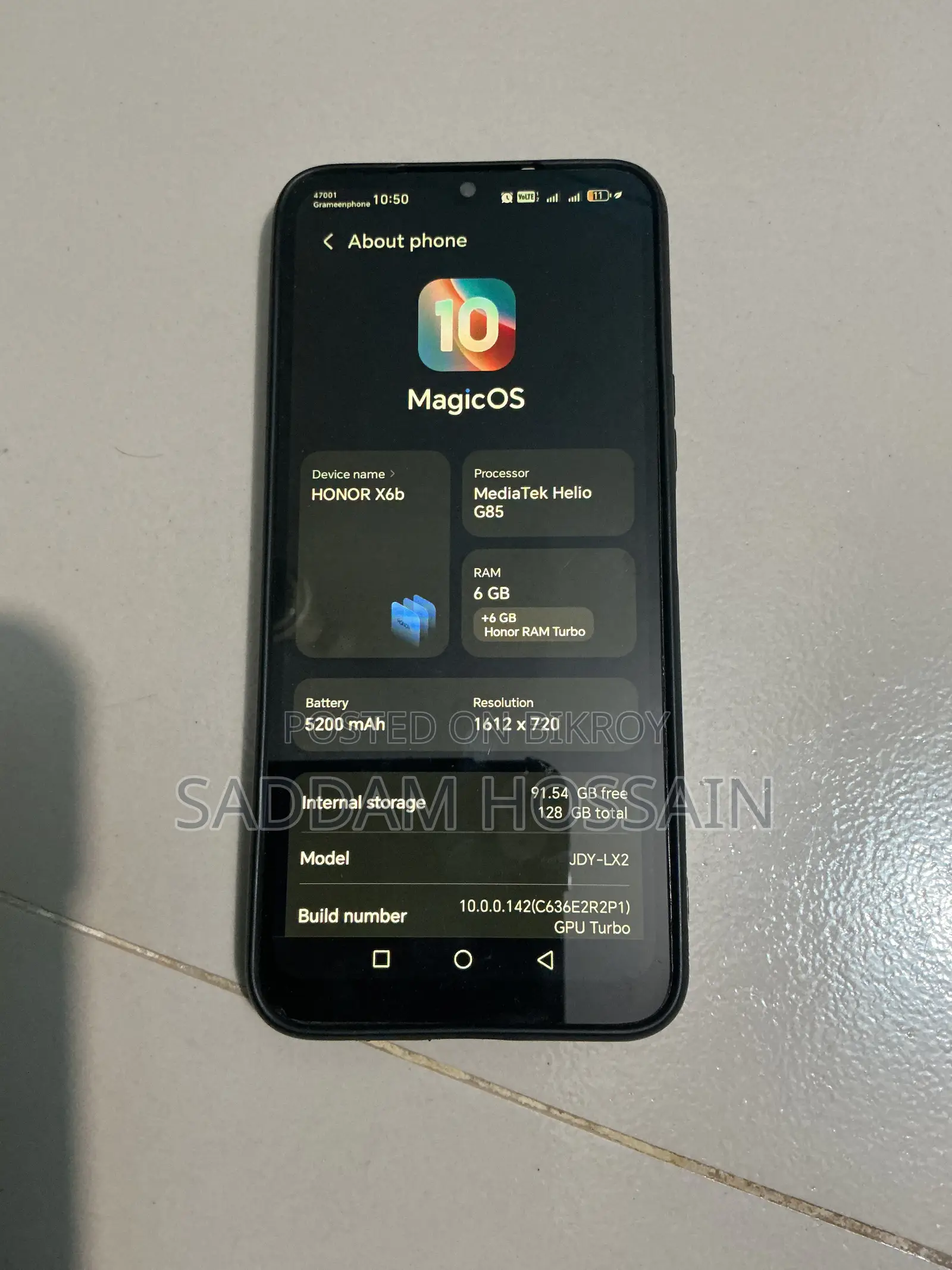 Honor X6b ১২৮ জিবি ব্ল্যাক