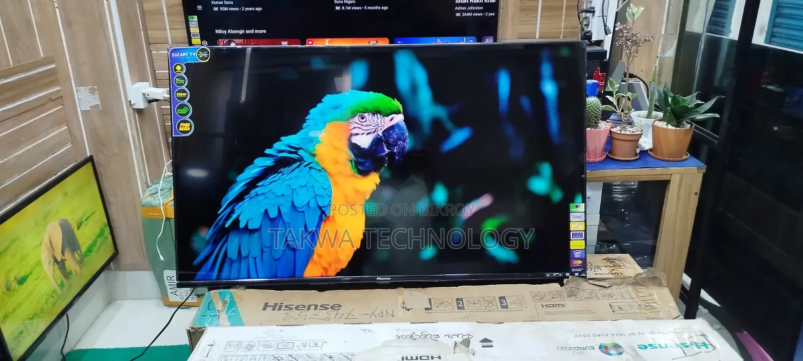 Hisense 43" Inch Frameless Voice Control LED TV Like New Used 1 Yr