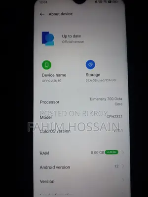 New Oppo A56 5G 256 GB Purple