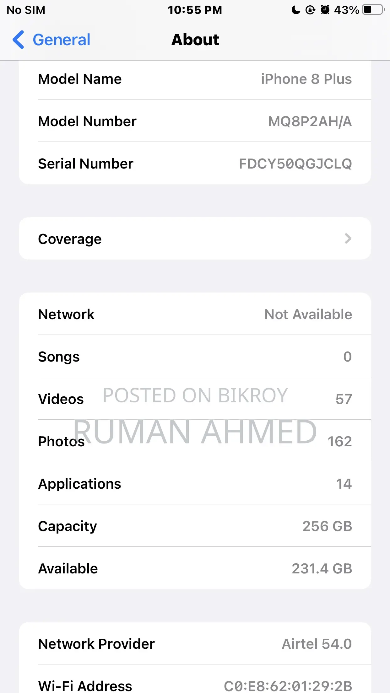 Apple iPhone 8 Plus 256 GB Black