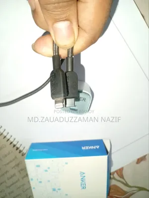 Anker 20 Watt Charger With Type C To Lightning Cable