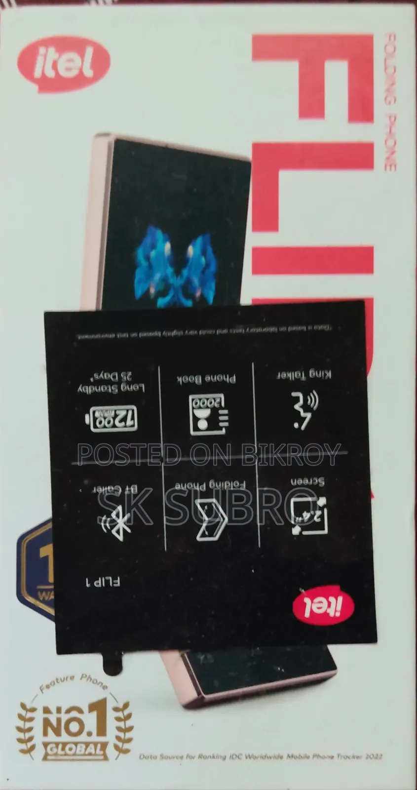 Itel Flip 1 8 GB Black