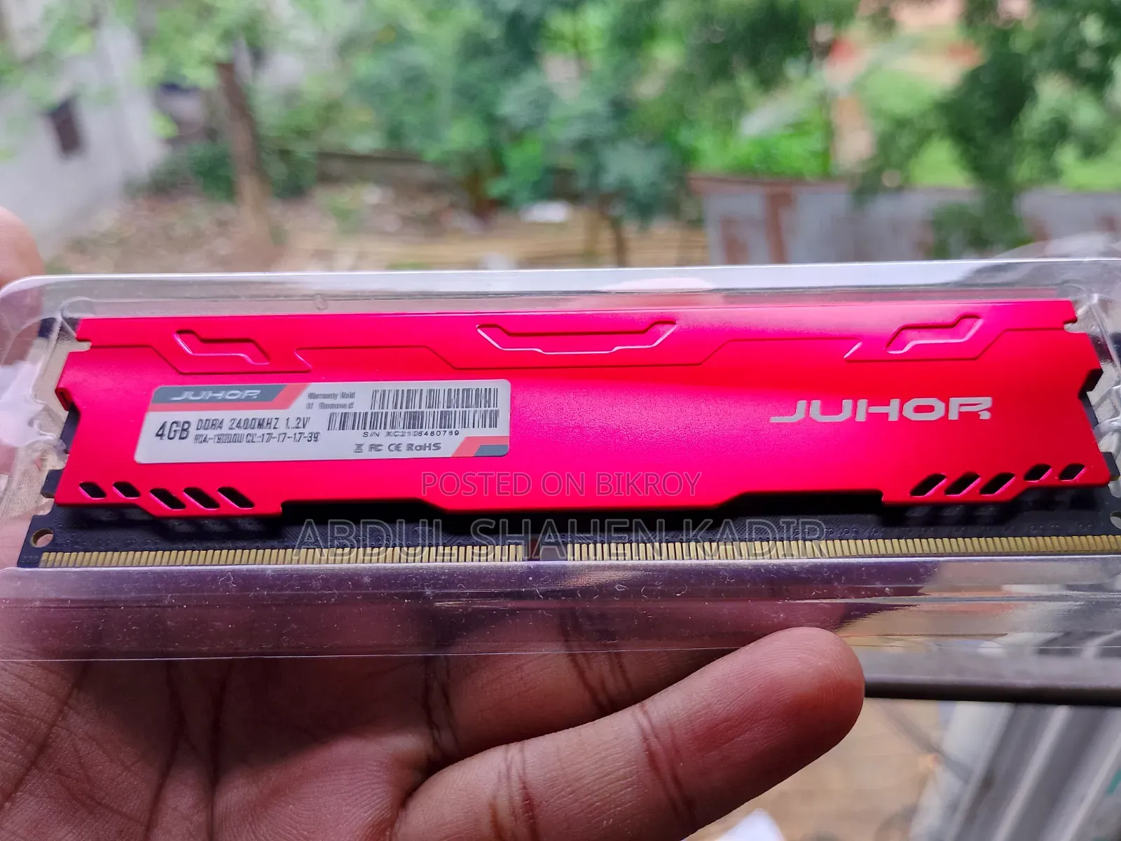 Juhor Ddr4 2400mhz 4gb Ram