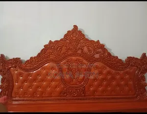 New mahogany wood bed.