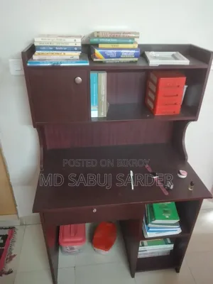 পড়ার টেবিল + বুক সেলফ