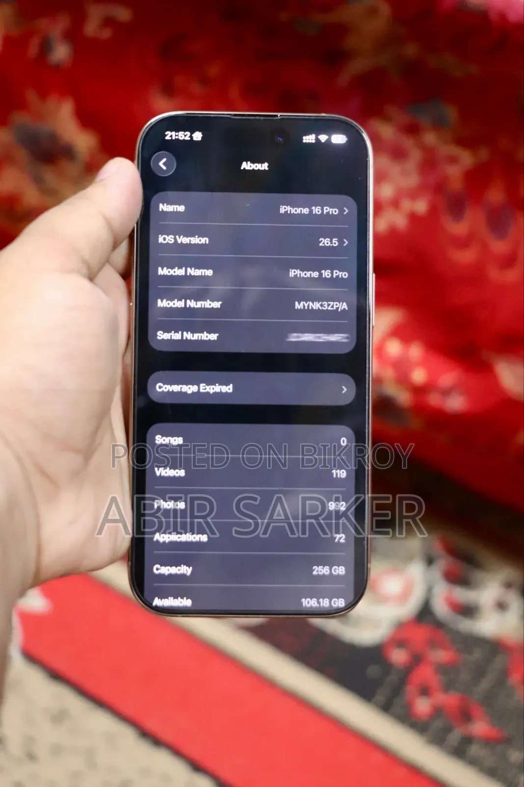 New Apple iPhone 16 Pro 256 GB Rose Gold
