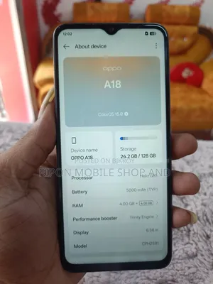 Oppo A18 128 GB Black