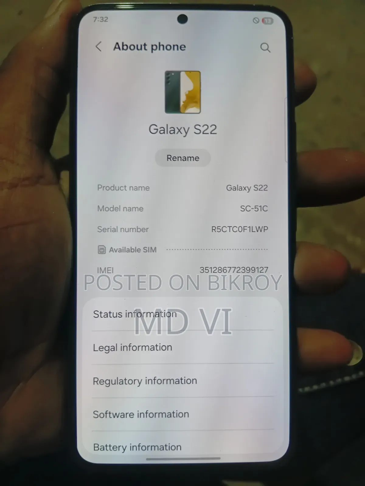 Samsung Galaxy S22 5G 256 GB Black