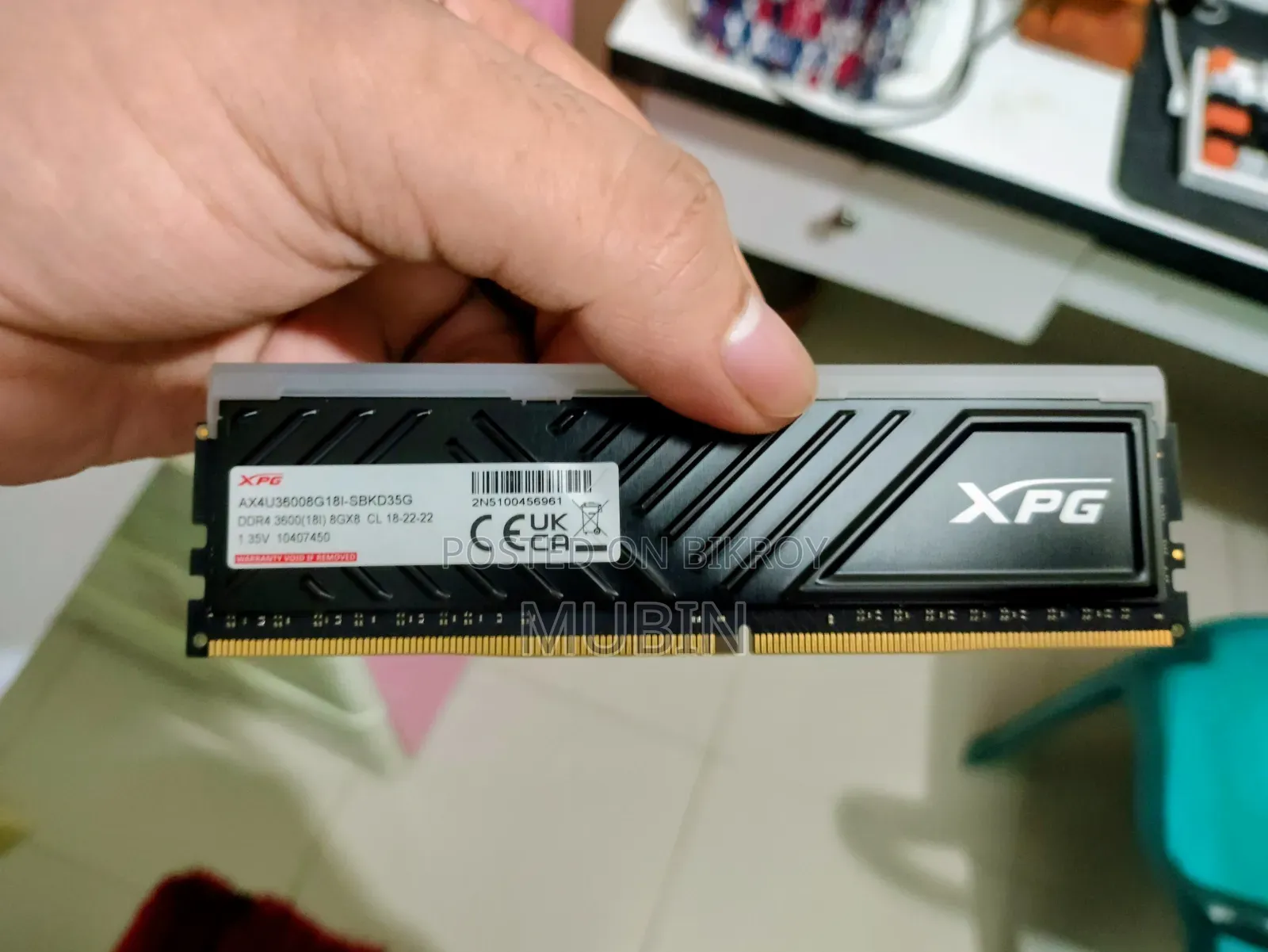 Adata XPG 8gb Ddr4 Ram. 3600mhz Argb