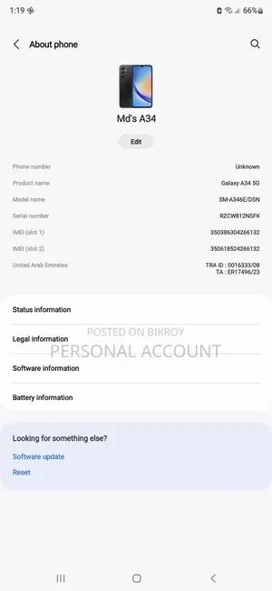 Samsung Galaxy A34 5G 128 GB Black