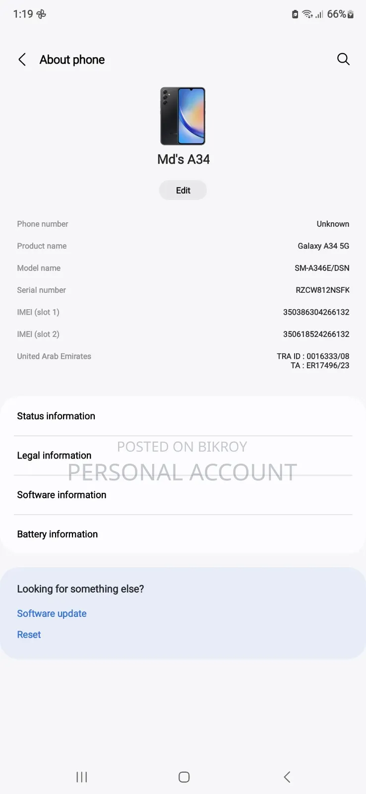 Samsung Galaxy A34 5G 128 GB Black