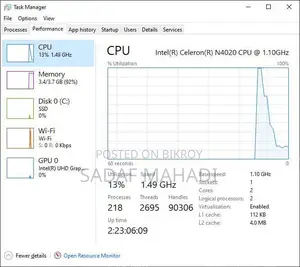New Laptop Lenovo Ideapad 3 4GB Intel Celeron HDD+SSD 256GB