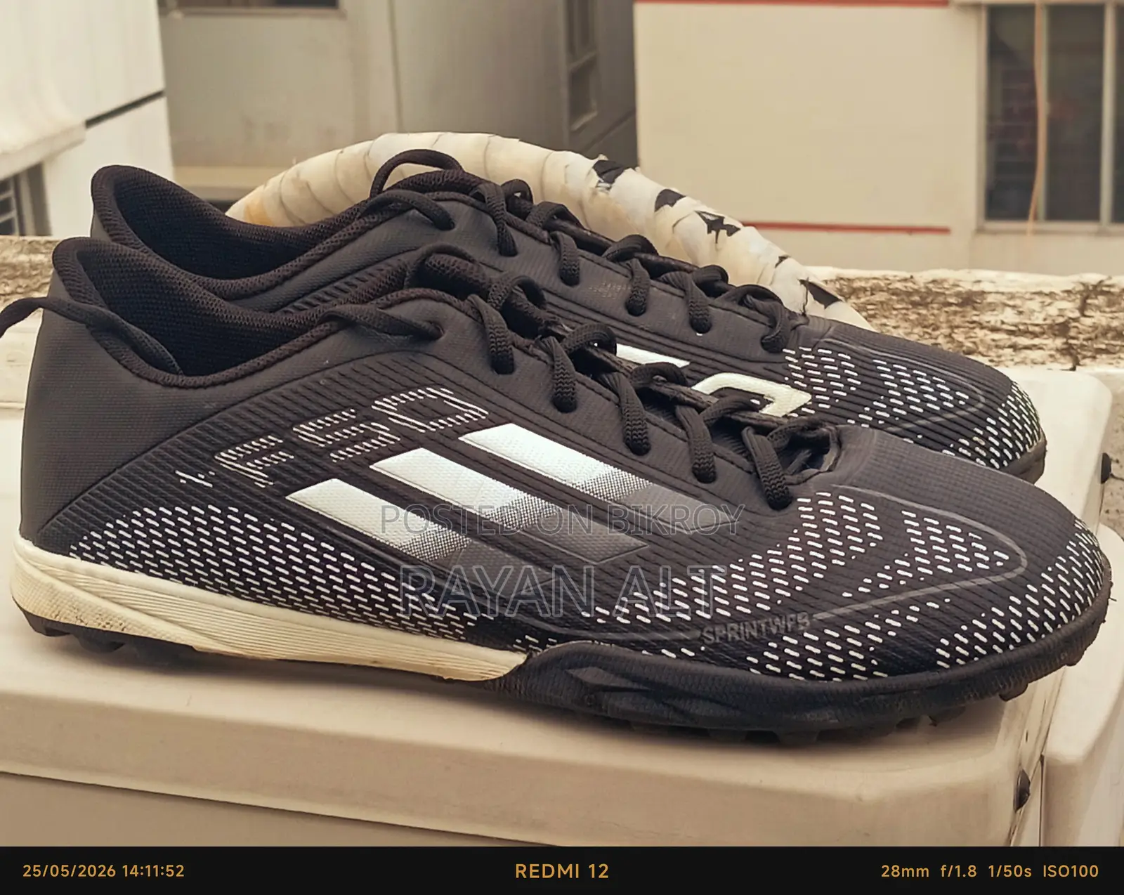 Adidas Black F50 Football Boot/Turf Shoes