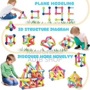 Premium 58 Piece Magnetic Sticks and Balls