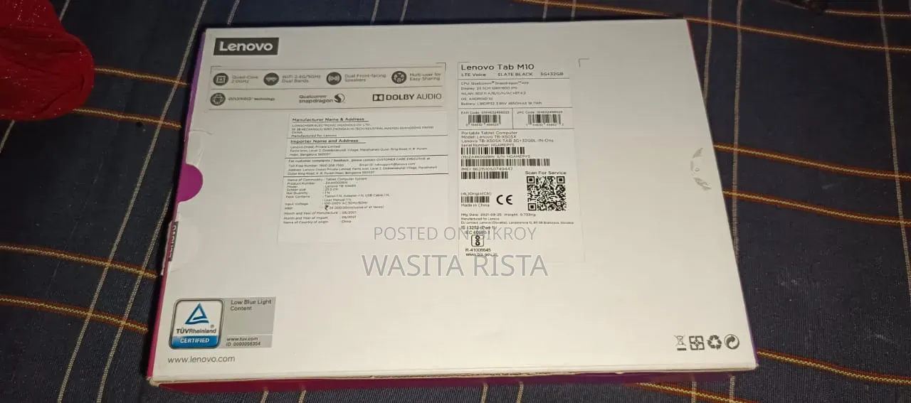 New Lenovo M10 FHD REL 128 GB Black