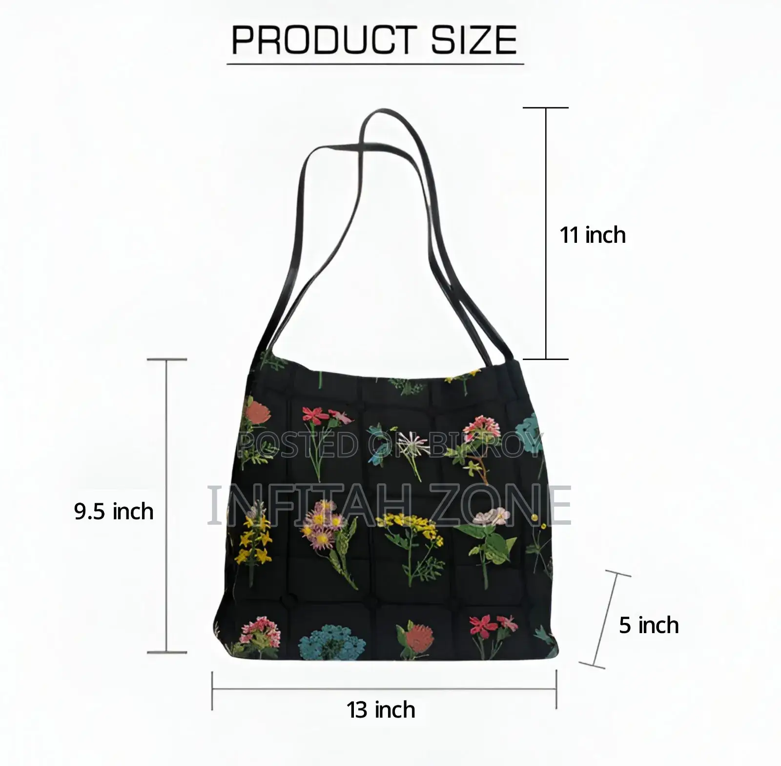 Our Embroidered Floral Tote Bag Blends a Minimal Classic Design.