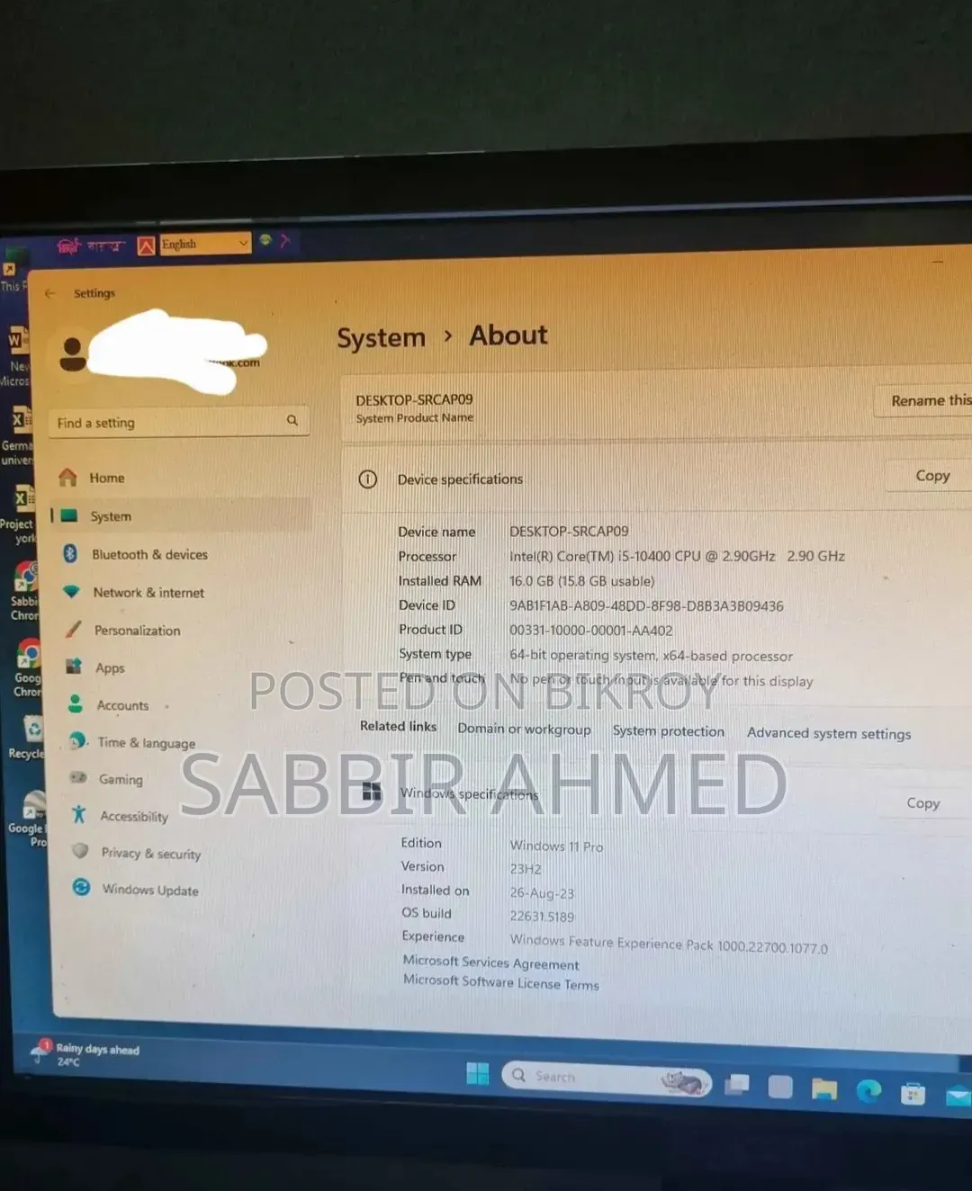 Desktop Computer Acer 6GB Intel Core I5 HDD+SSD 128GB
