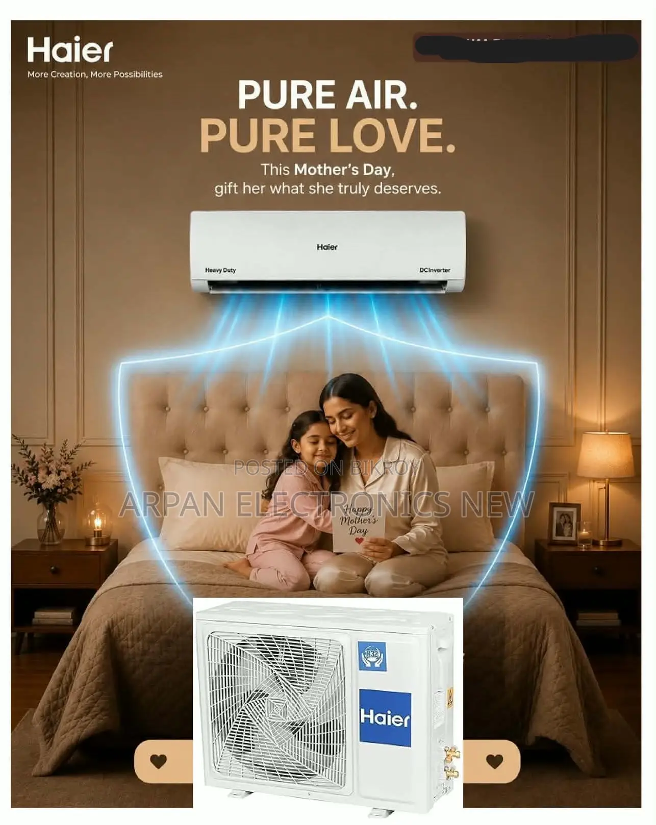 Haier 1.5 Ton Non-Inverter AC with 5-Year Compressor Warranty