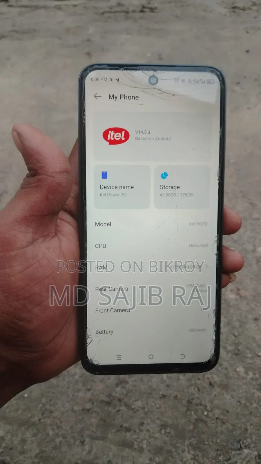 Itel Power 70 128 GB Black