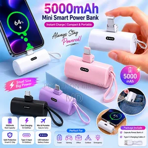 Mini Smart Power Bank (5000 Mah)