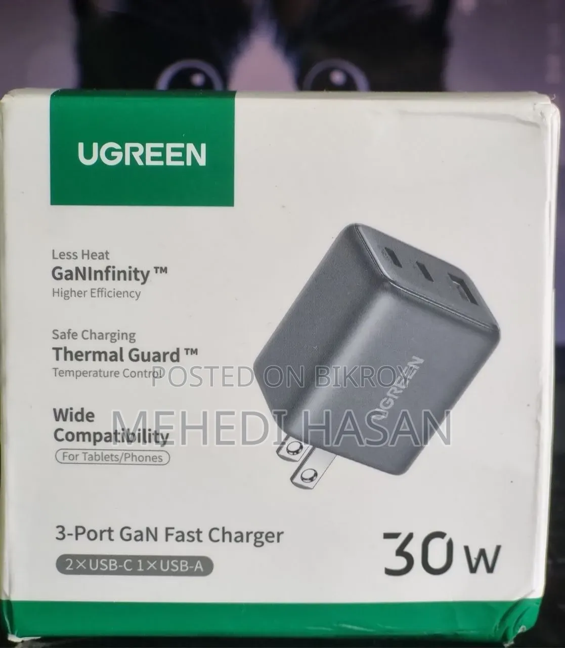Ugreen Gan 30w 3-port Charger