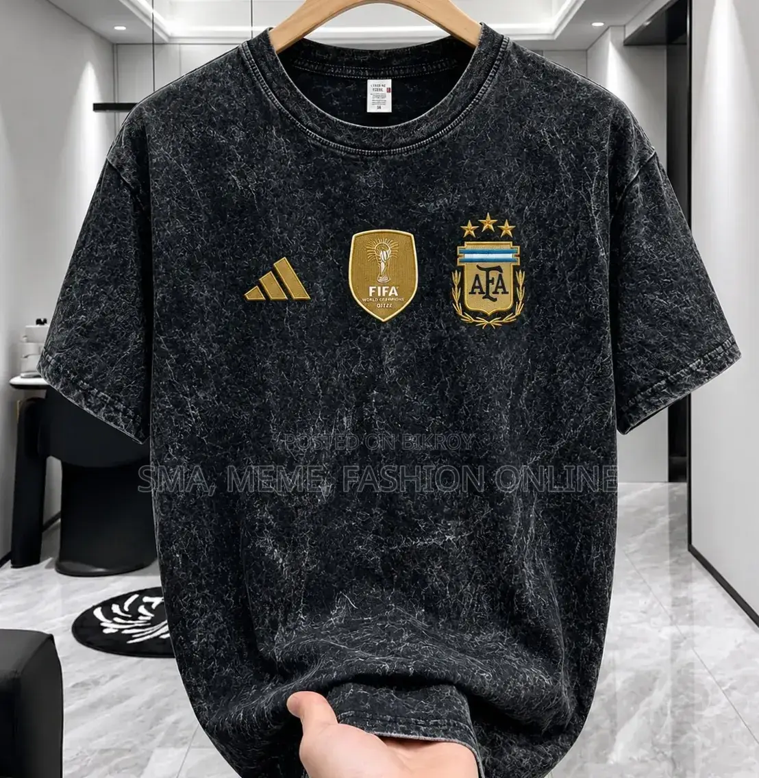 Acid Wash Drop Shoulder T-Shirt