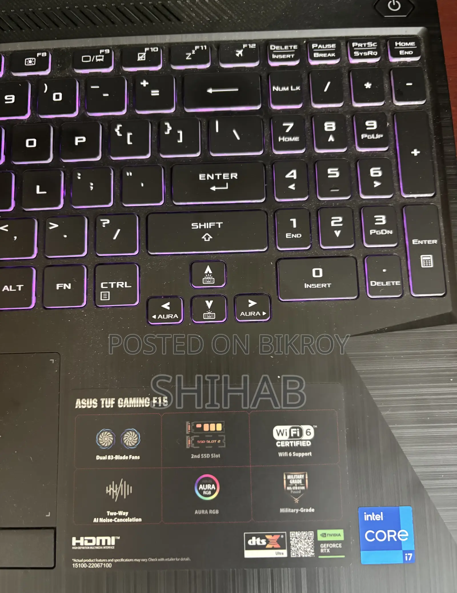 Laptop Asus TUF Gaming A15 16GB Intel Core I7 SSD 500GB