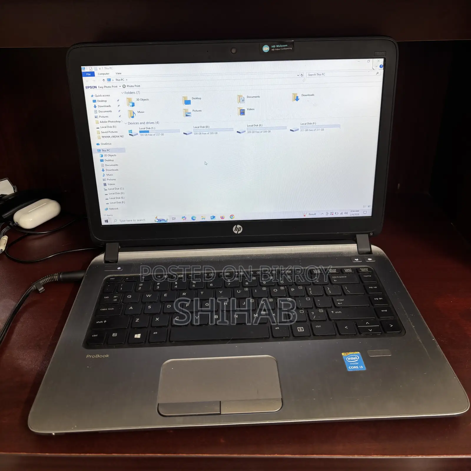 Laptop HP ProBook 440 G2 4GB Intel Core I3 HDD 1T