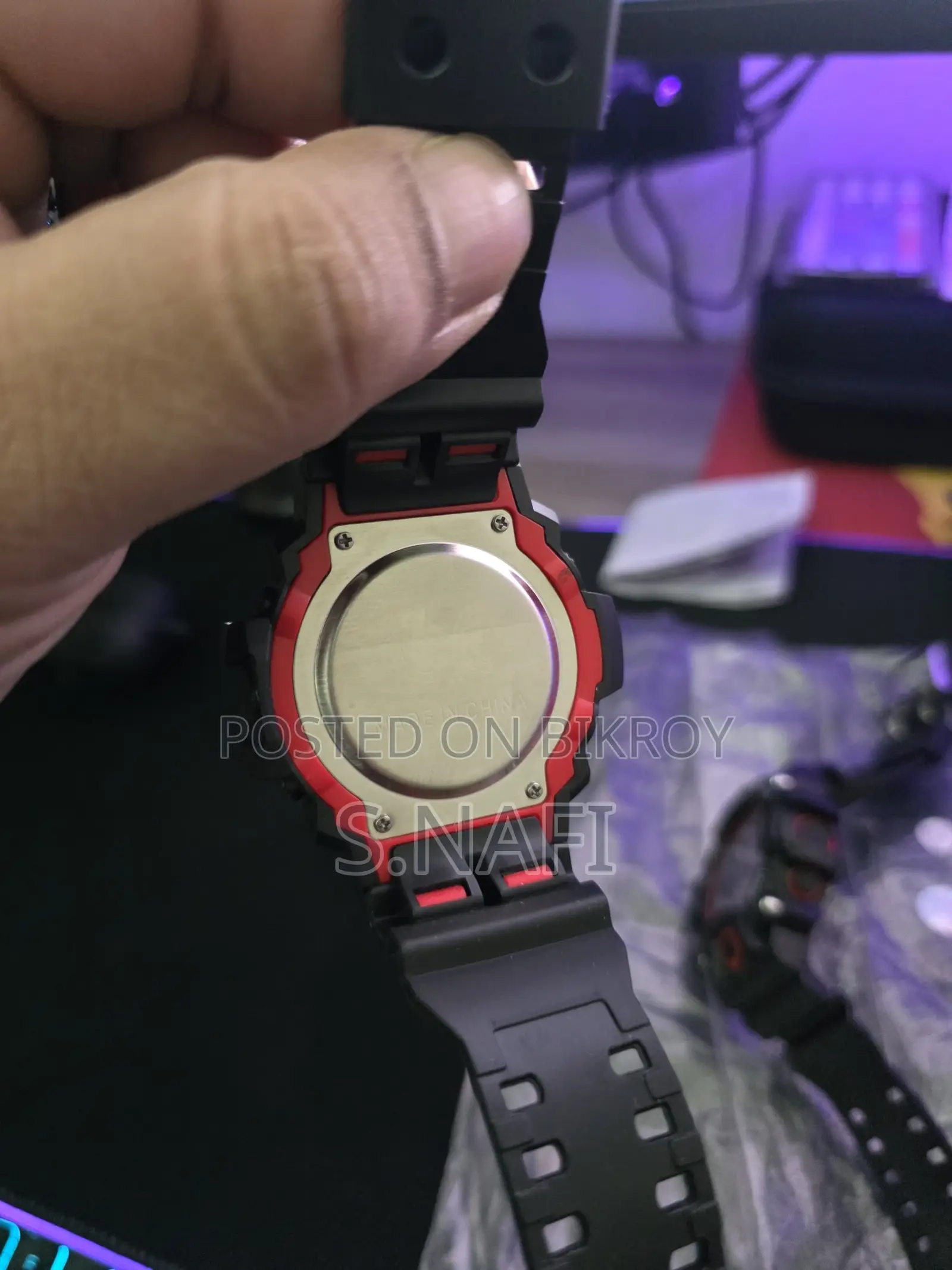Mens Boys Digital Watch, Led Light Alarm, Heavy Duty