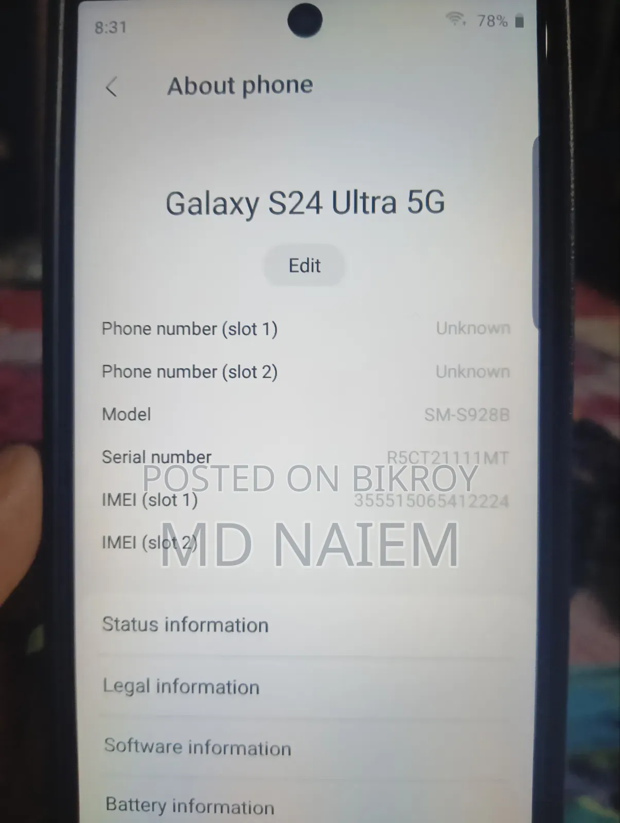 Samsung Galaxy S24 Ultra 512 GB Silver