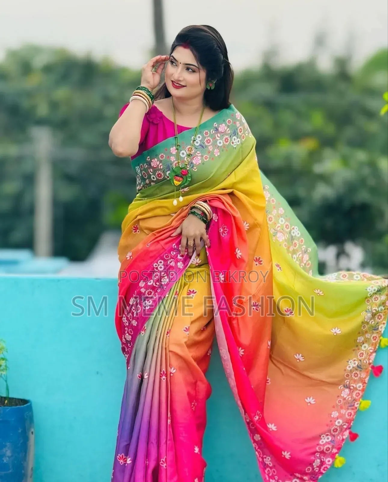 Japanese Silk Saree With Blouse Piece