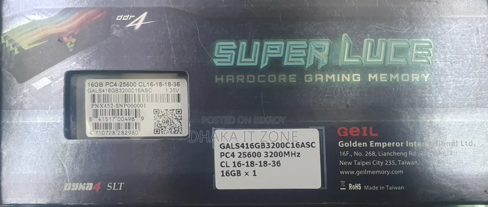 Geil Super Luce 16gb Ddr4 3200mhz RGB Sync Ram