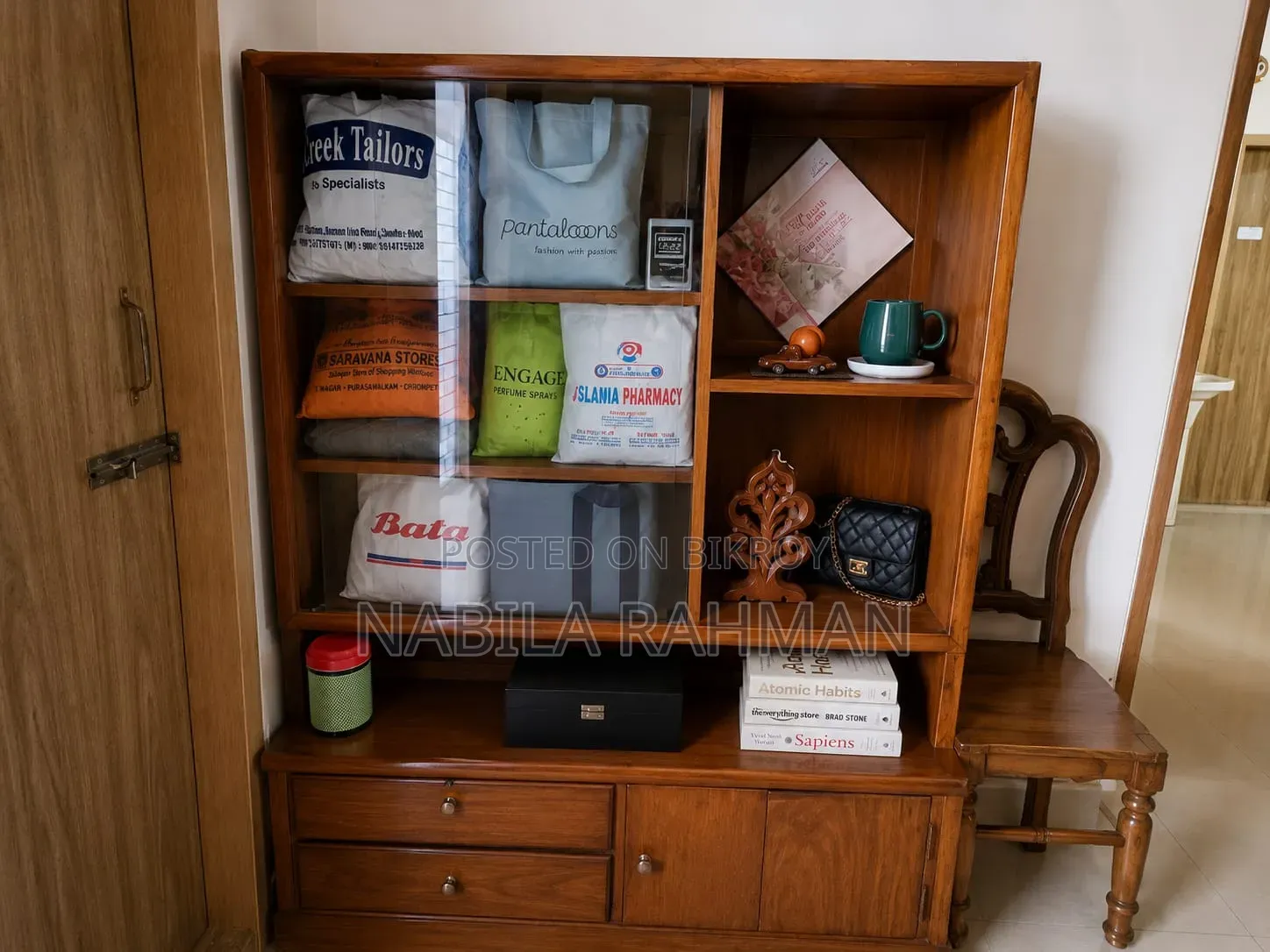 Sofa, Book Shelves, Bed, Dining Table