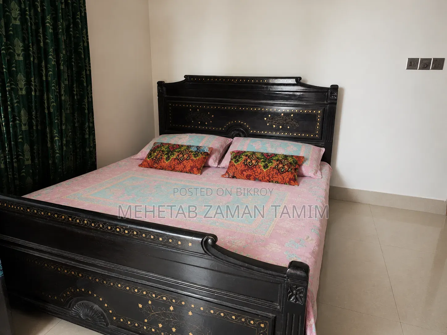 Queen Size Copper Design 5/7 Feet Bed