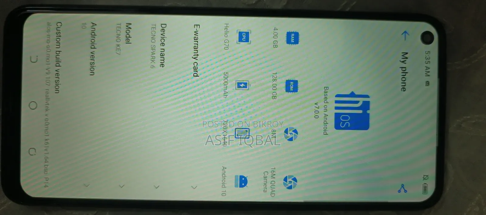 Tecno Spark 6 Air 32 GB Black