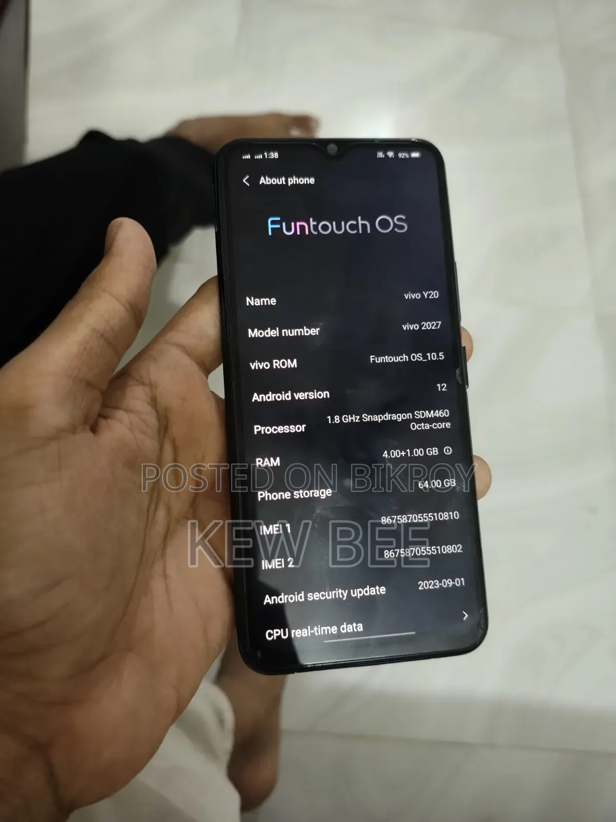Vivo Y20 64 GB Blue