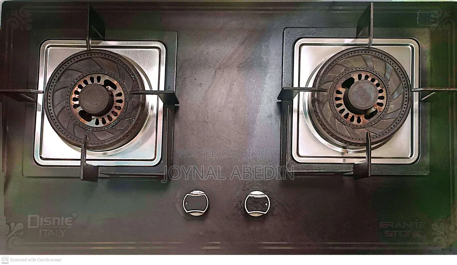 Disnie Gas Stove - 2 Burners-Marble Top