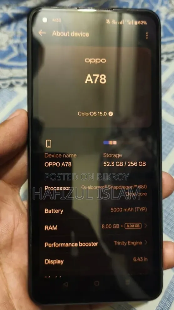 Oppo A78 4G 256 GB Black