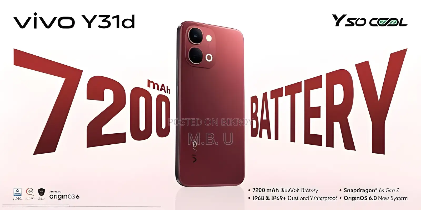 Vivo Y31d 128 GB Red
